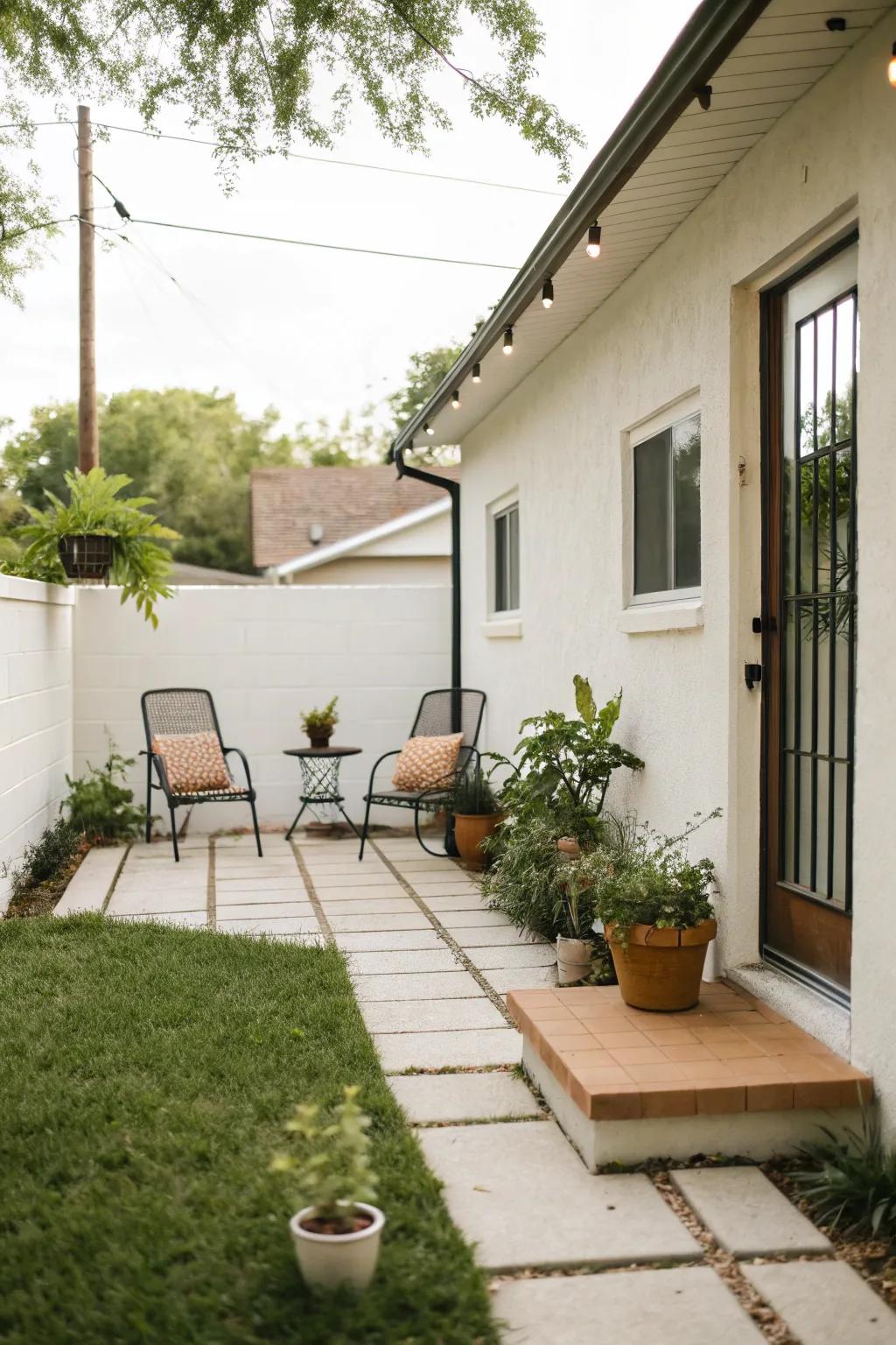 A functional space adds warmth and practicality to the design.