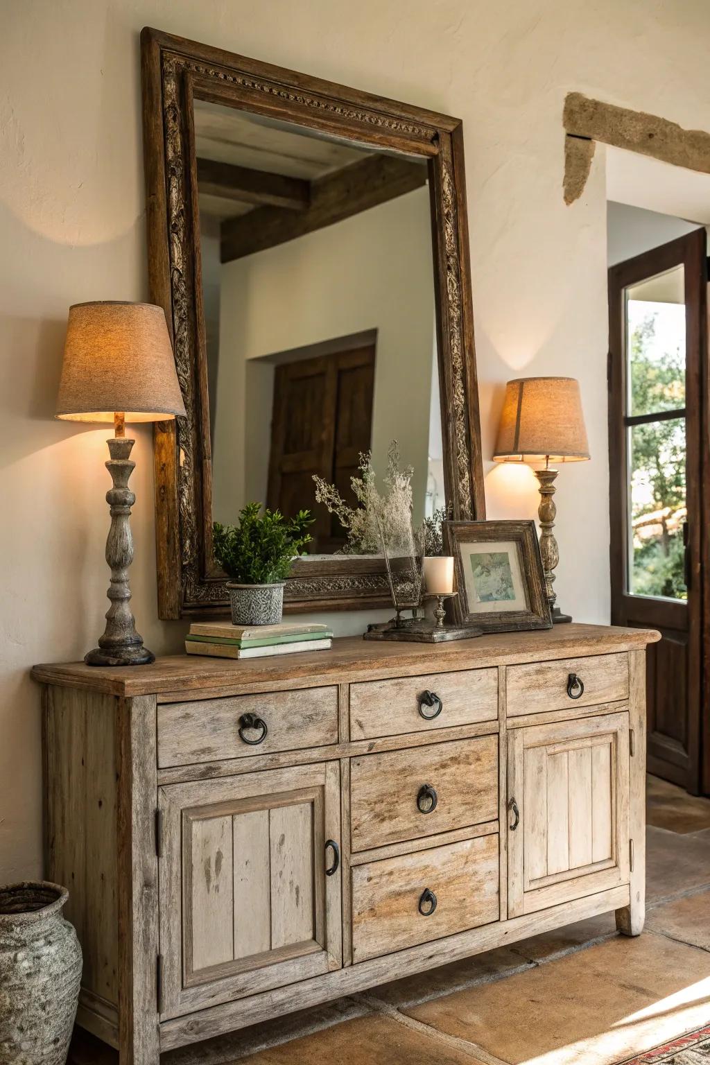 Vintage mirrors offer an enduring appeal and distinctive charm.