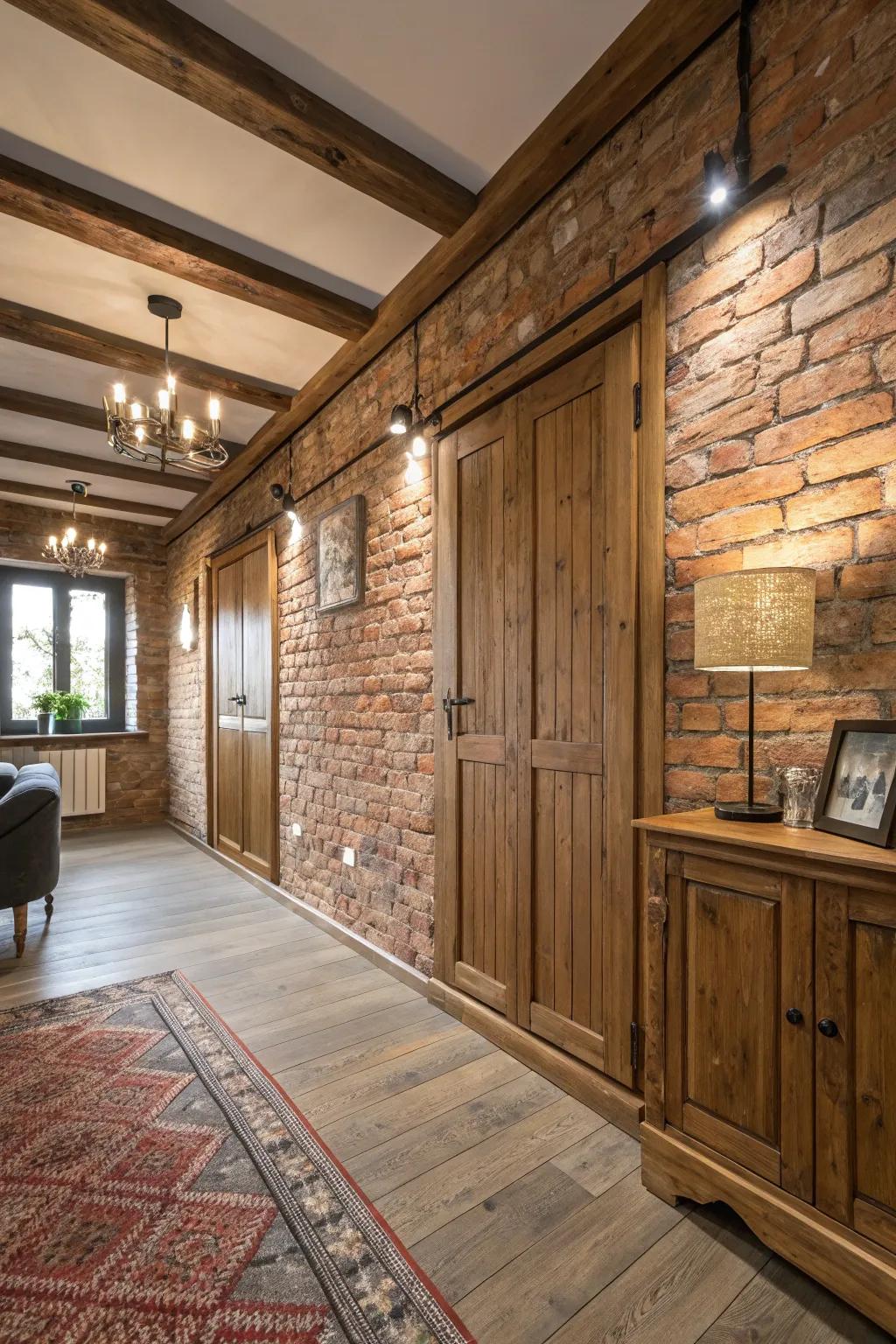 Bare stone and timber deliver an industrial-chic aesthetic.