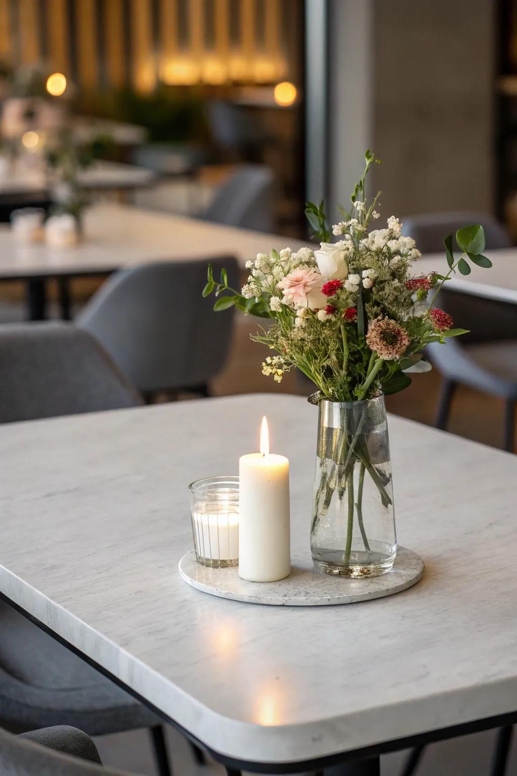 An elegant centerpiece can elevate the look of a table.