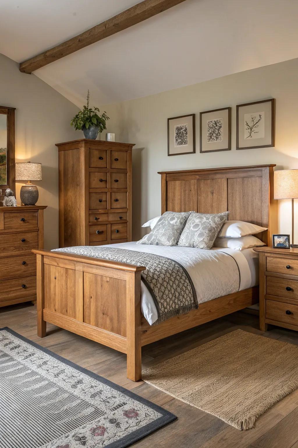 A combination of modern and classic furnishing introduces dimension to the design.