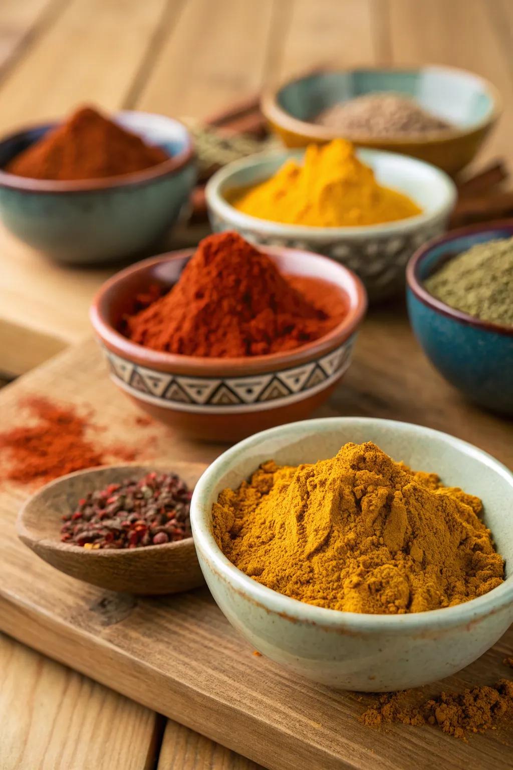 A range of seasonings bringing the flavors of Morocco to your kitchen.
