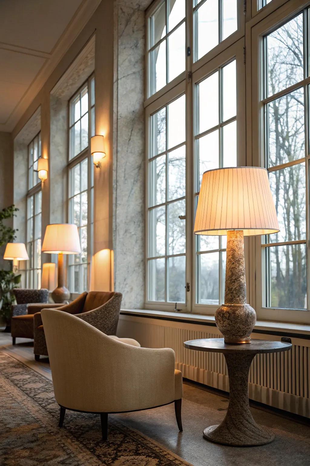 A perfect mix of natural and artificial lighting.