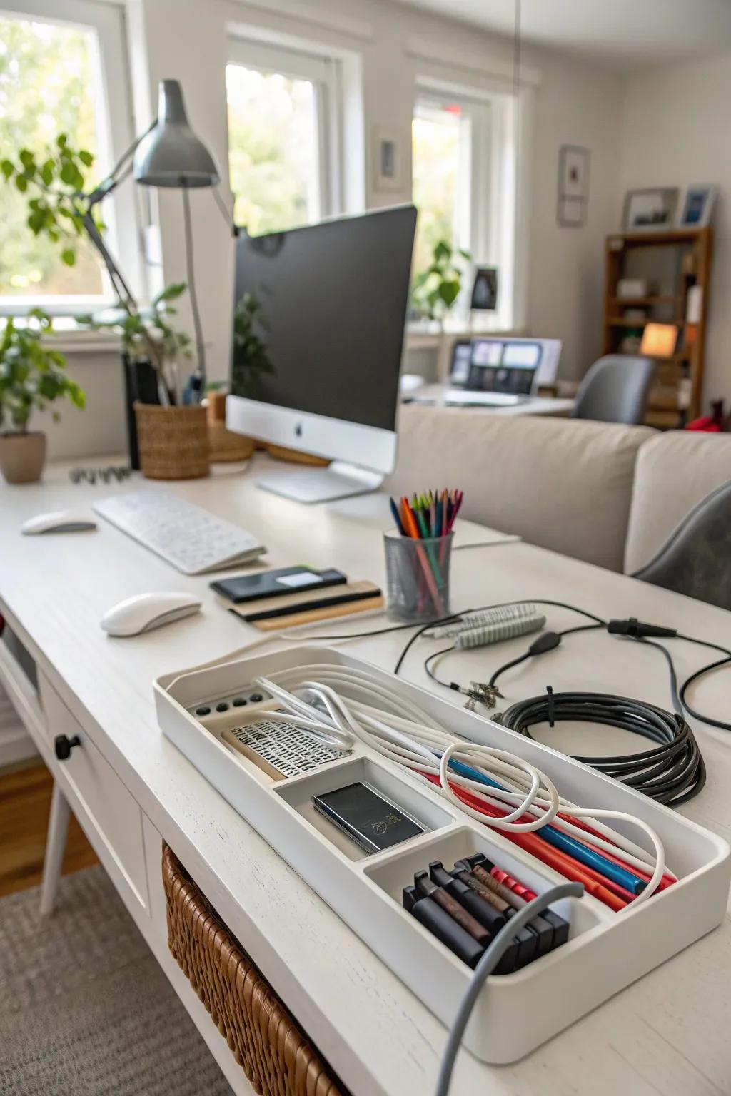 Cable management solutions enhance cleanliness and safety.