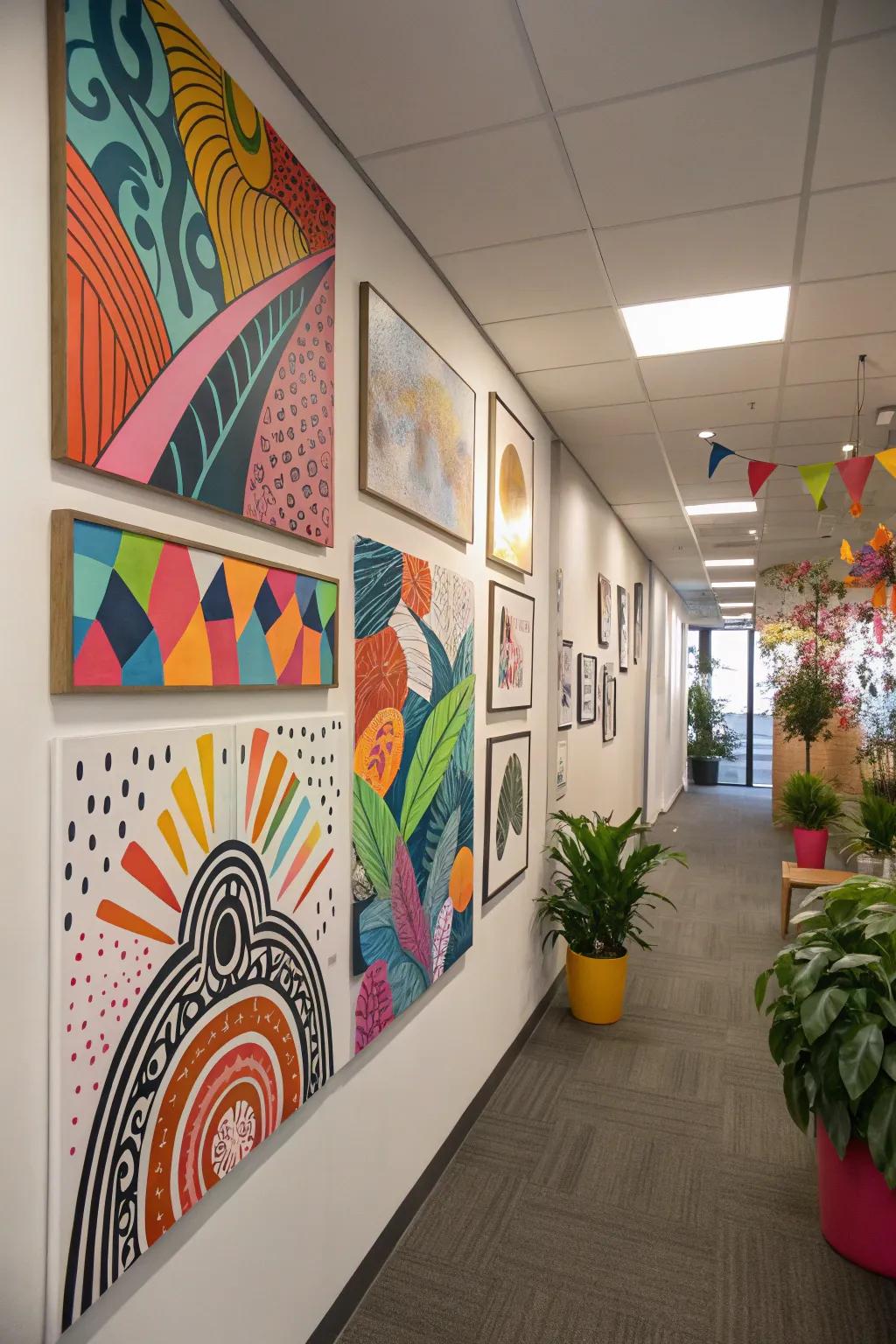 Ignite creativity in your office using the power of art and vibrant color.