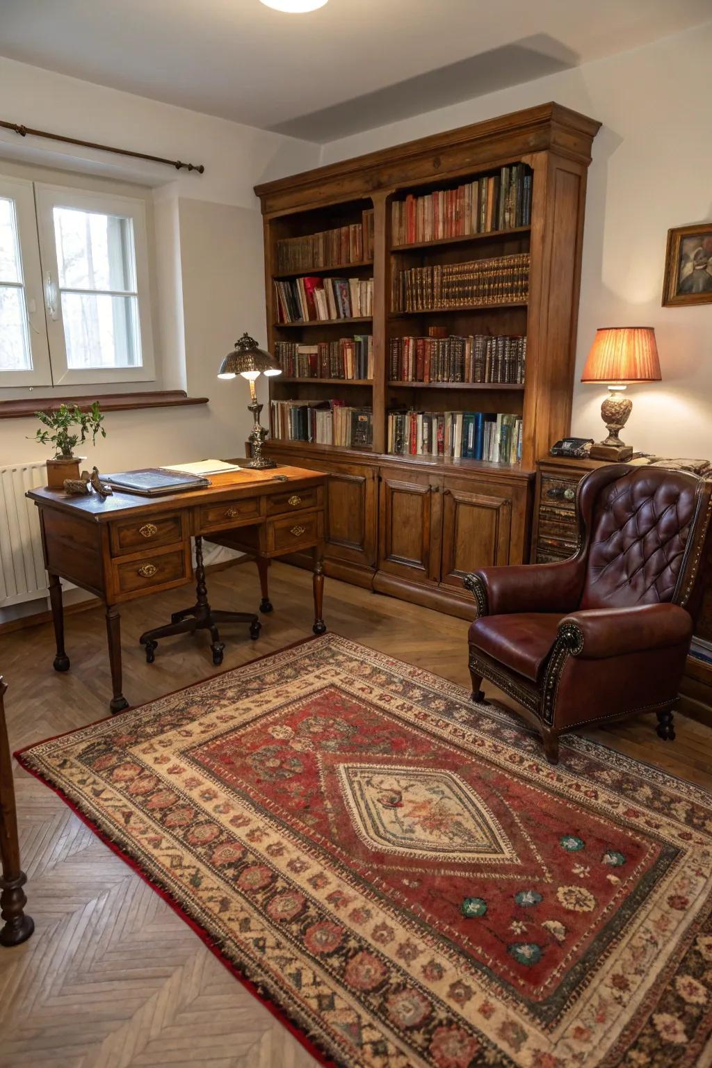 A hint of luxury with an Oriental rug