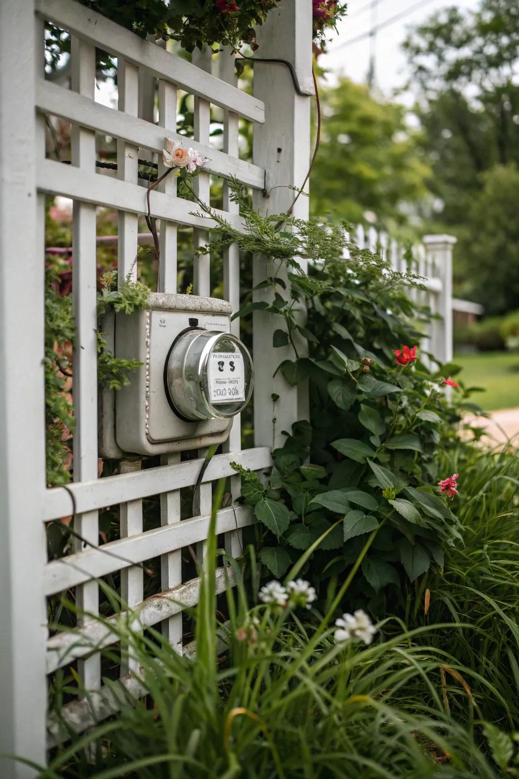 Treillage sections offer a decorative yet functional remedy.