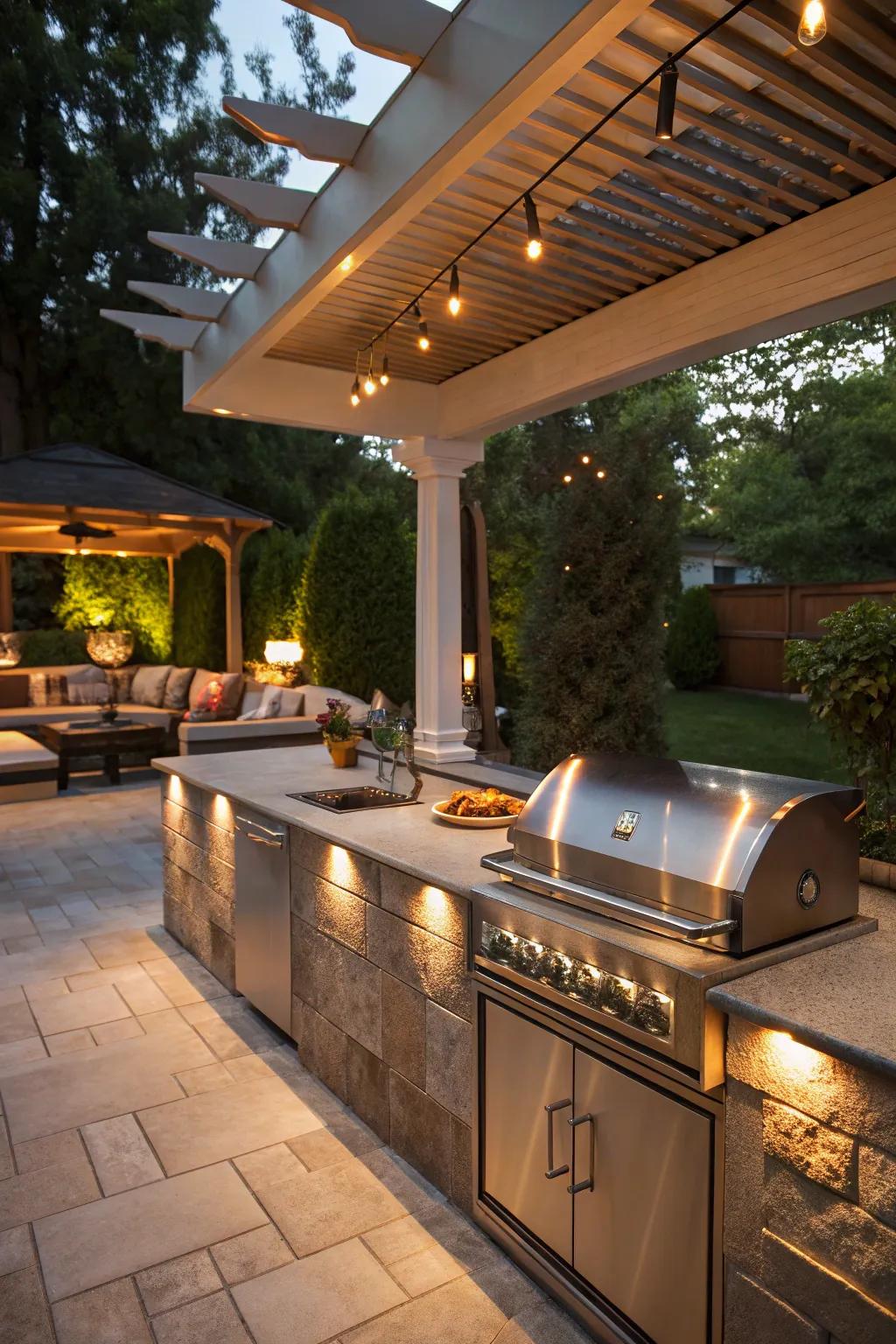 Task lighting guarantees that your cooking zones are well-lit and functional.