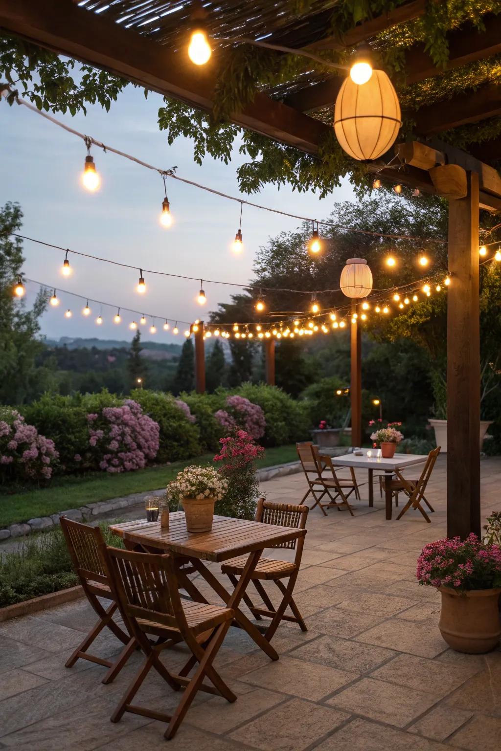 Lighting turns your outdoor area into a magical retreat.