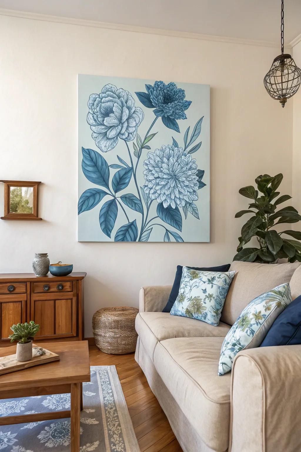 Monochrome flowers offer a bold but harmonious look.
