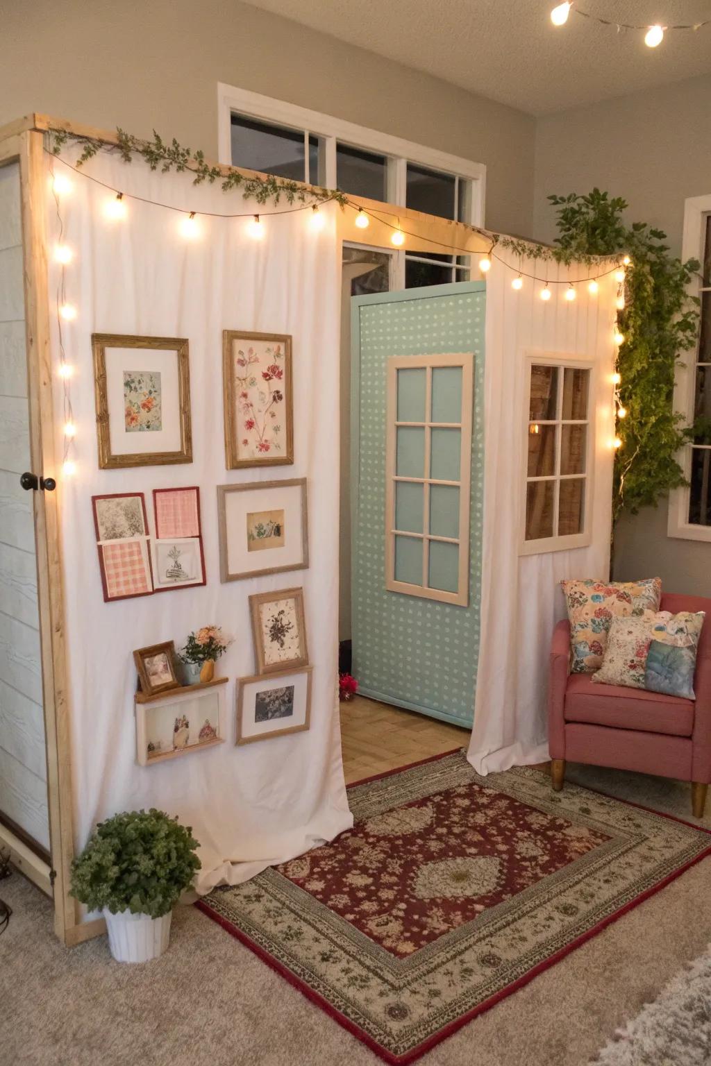 Interactive frames encourage attendees to become a part of the artwork.