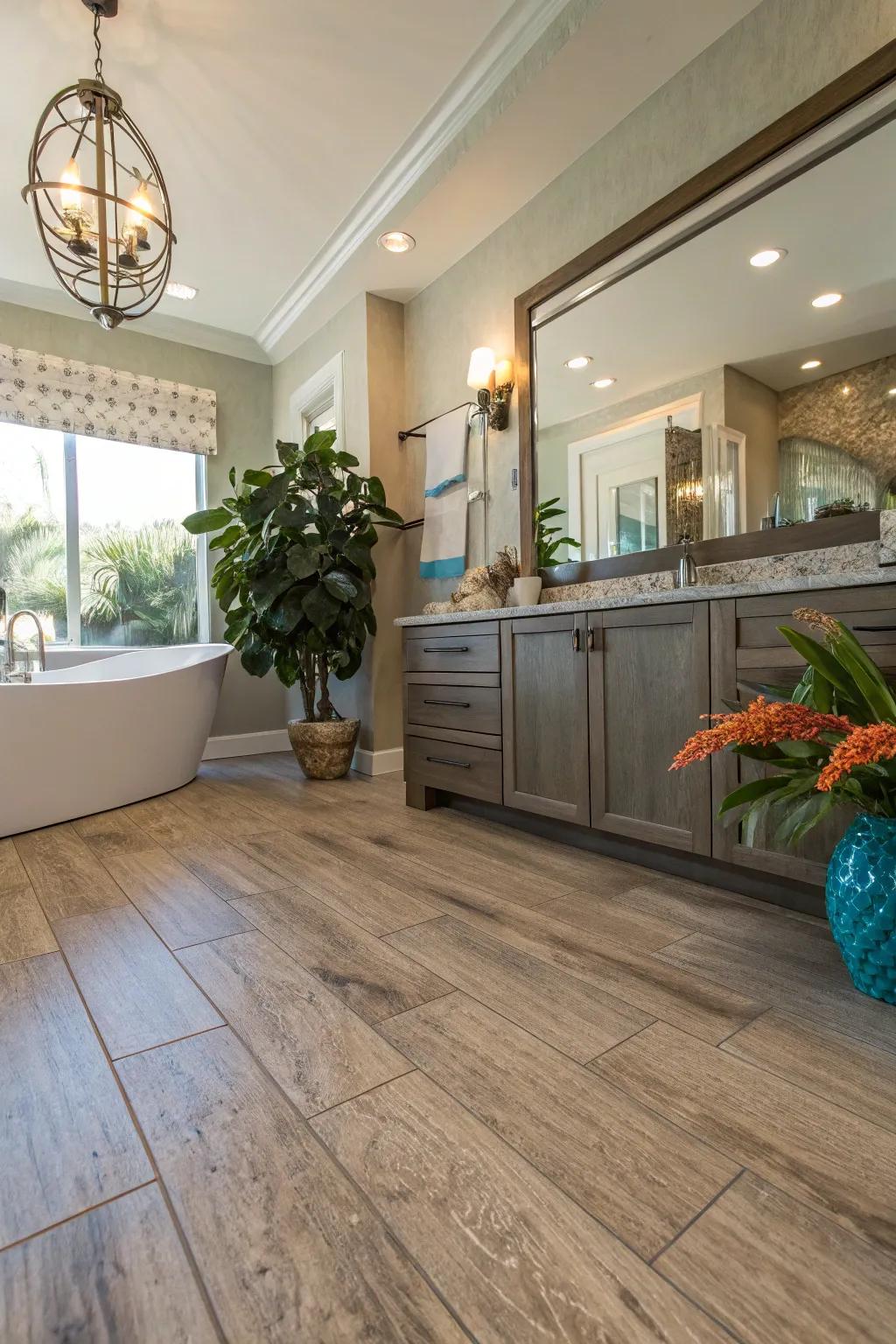 Craft a health spa-like sanctuary with relaxing aspects that invite relaxation.