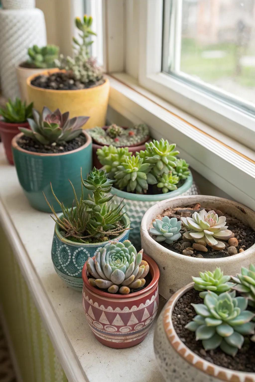 A succulent paradise for a low-maintenance corner.