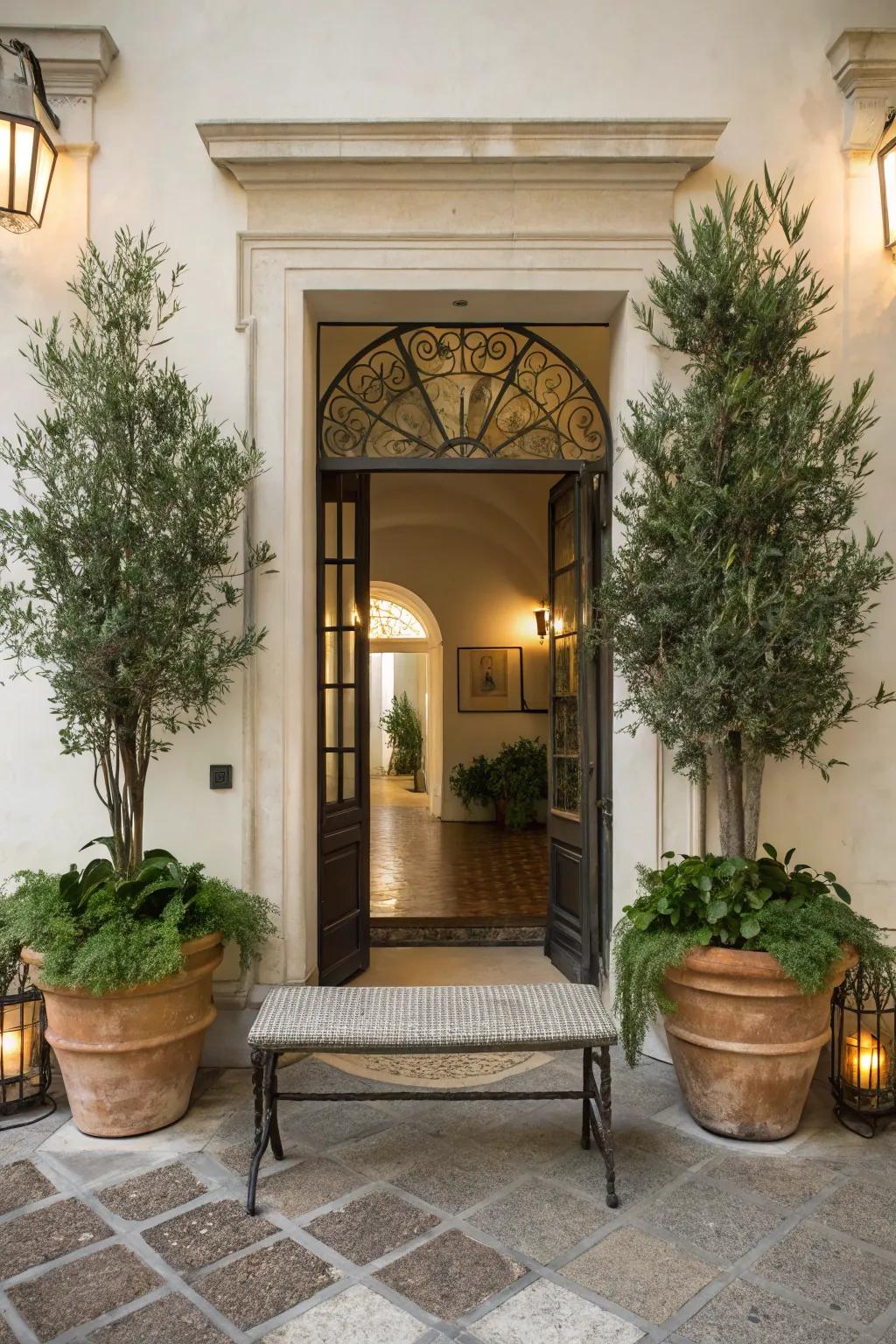 Welcome visitors with a stunning plant arrangement in your entranceway.
