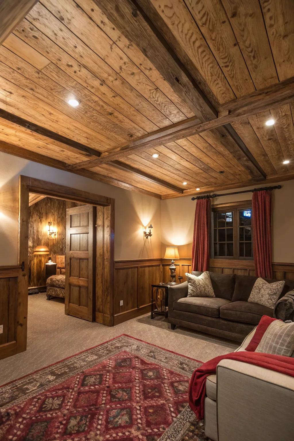 Rustic touches in an updated space, with plywood infusing a hint of vintage appeal.