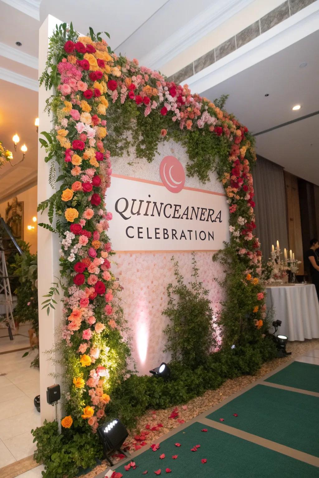 Custom backdrops provide stunning photo opportunities.