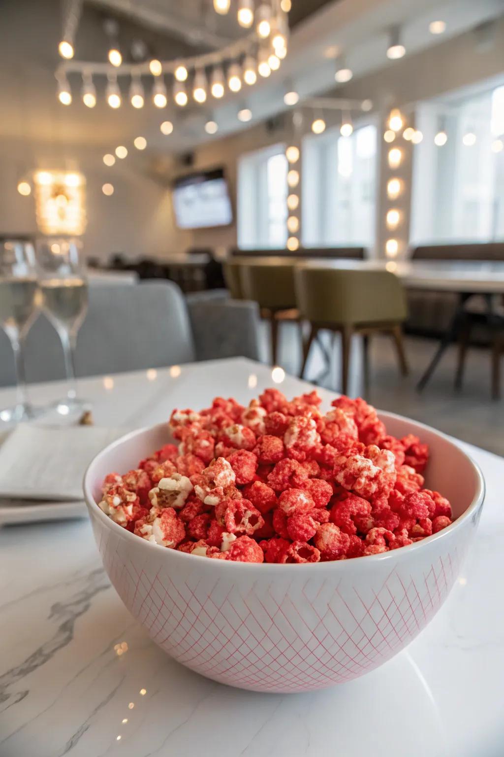 Color popcorn adds a fun twist to regular snacks.