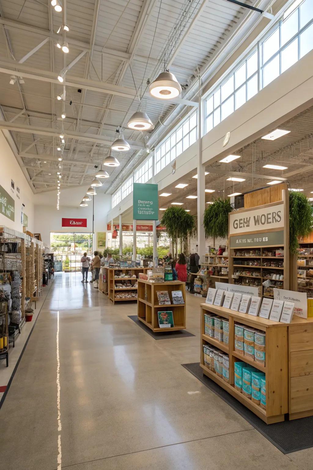 Open layouts foster a fluid shopping experience.