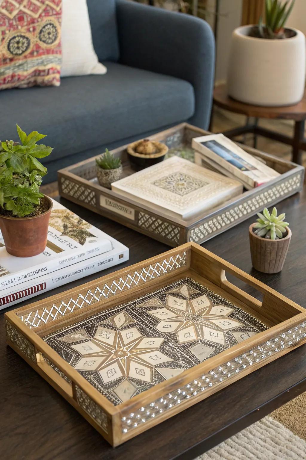 Geometric adhesive gems make a stylish statement.