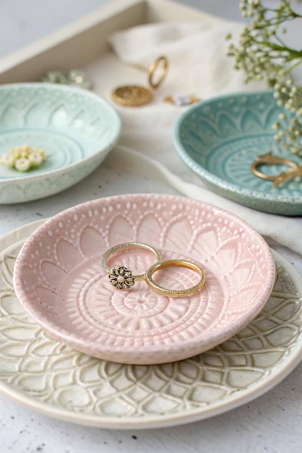 Delight your senses with textured pastel designs.