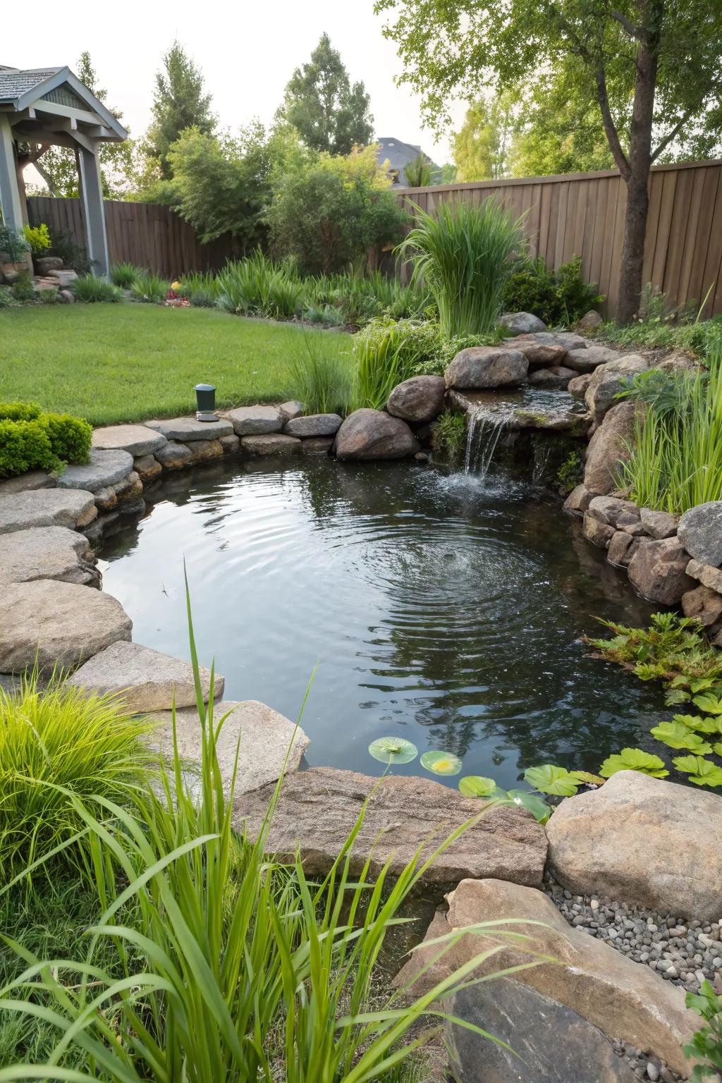 Improve your stone garden with a relaxing water display.