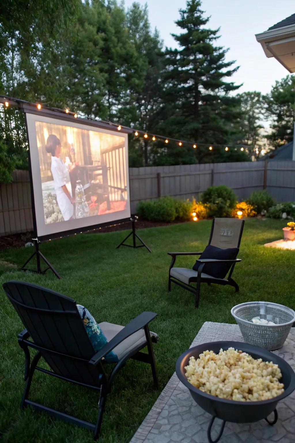 Enjoy your favorite films in the open air with an outdoor movie night.