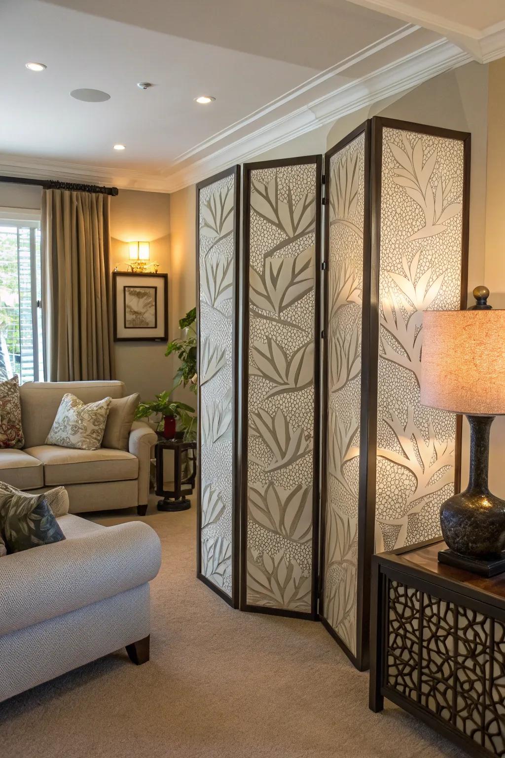 Textured panels merge art and practicality into one beautiful solution.