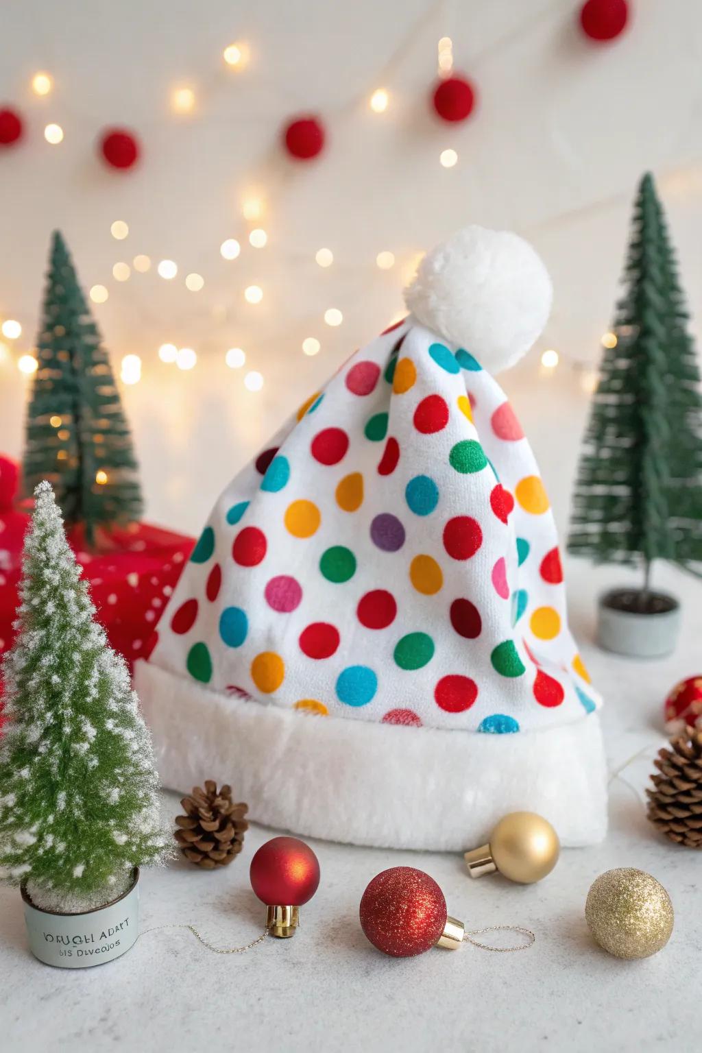 Add playful polka dots for a cheerful, festive look.