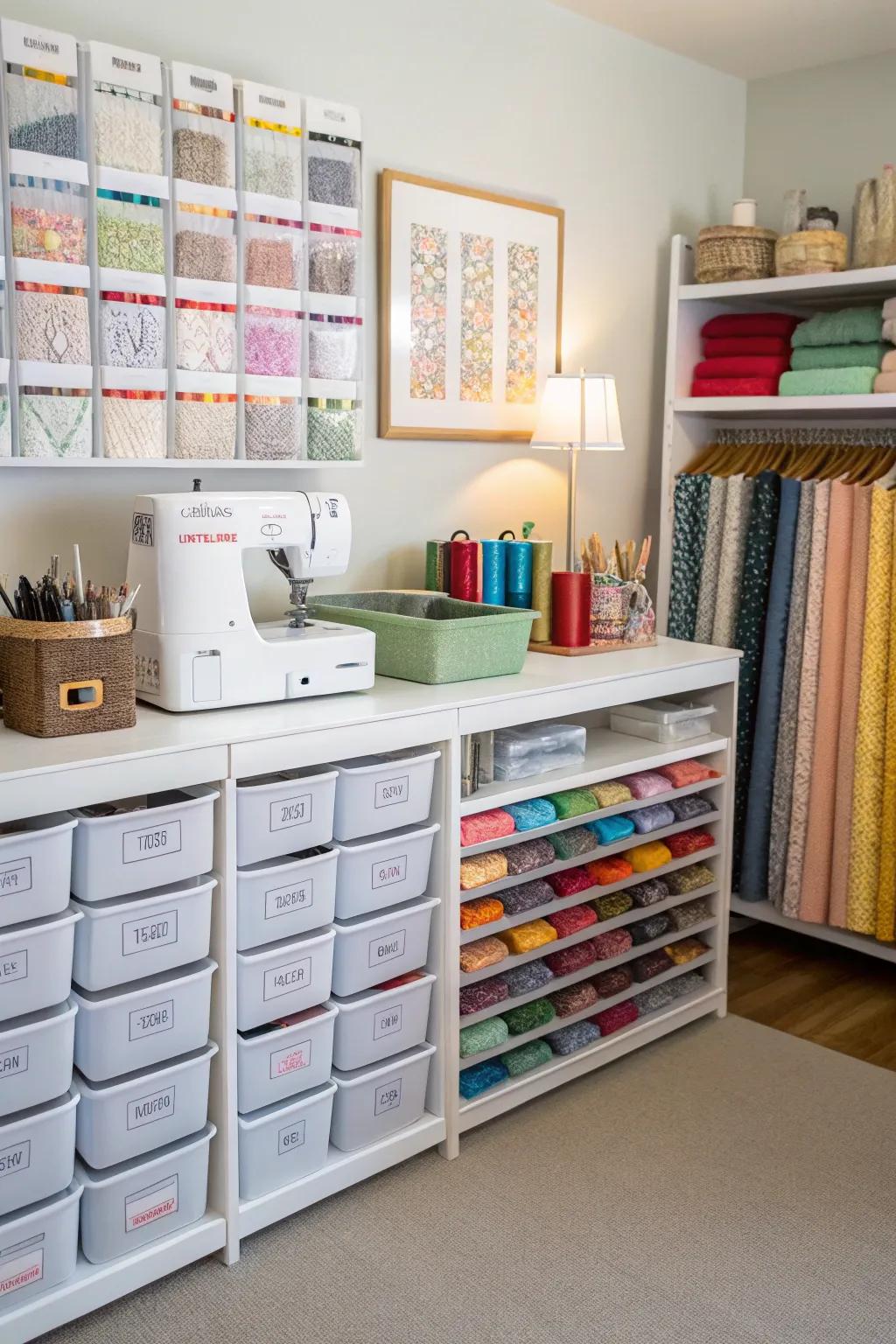 Labels ensure fast access and reduce clutter.