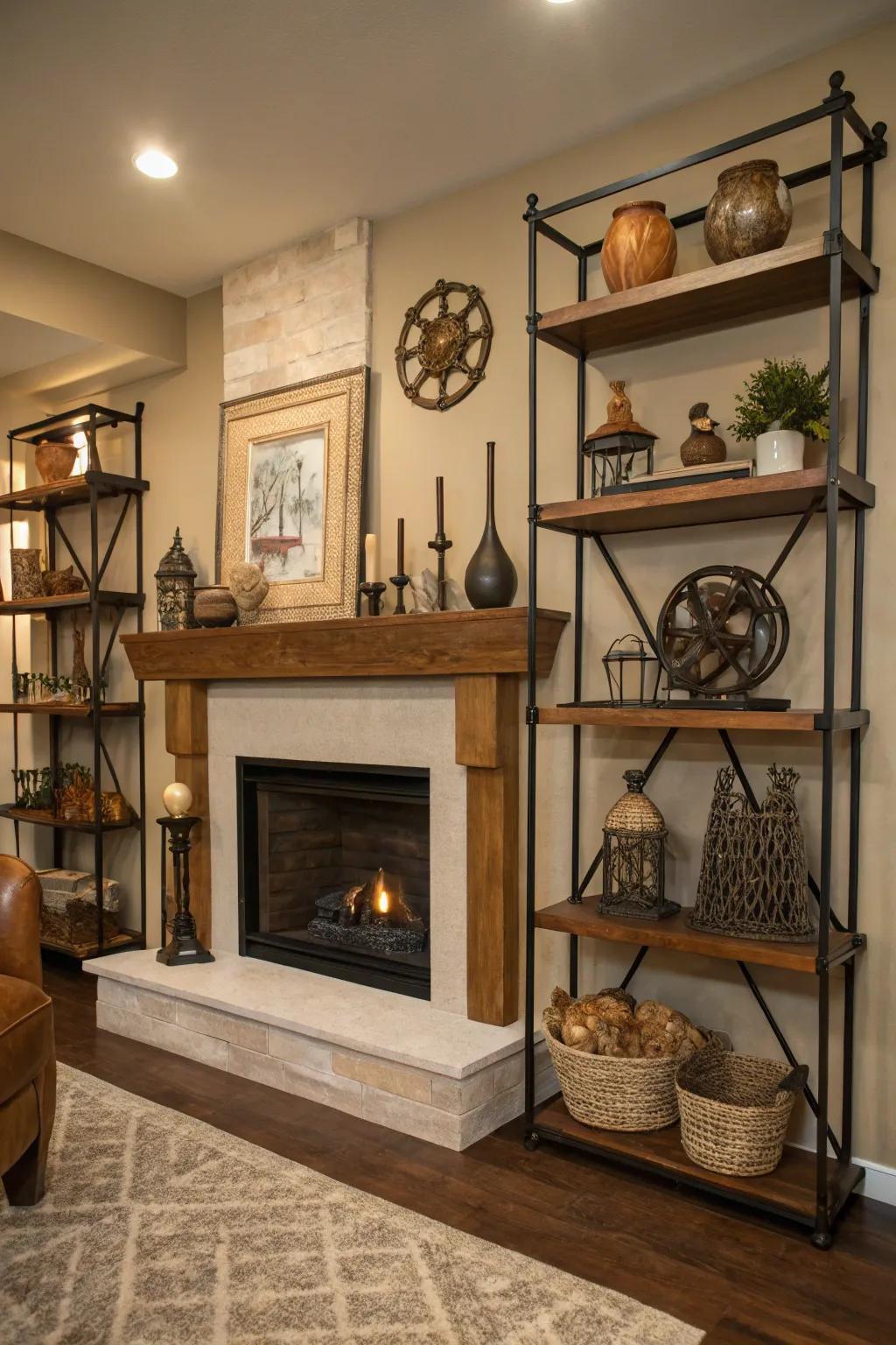 A varied mix of materials creates an intriguing presentation.