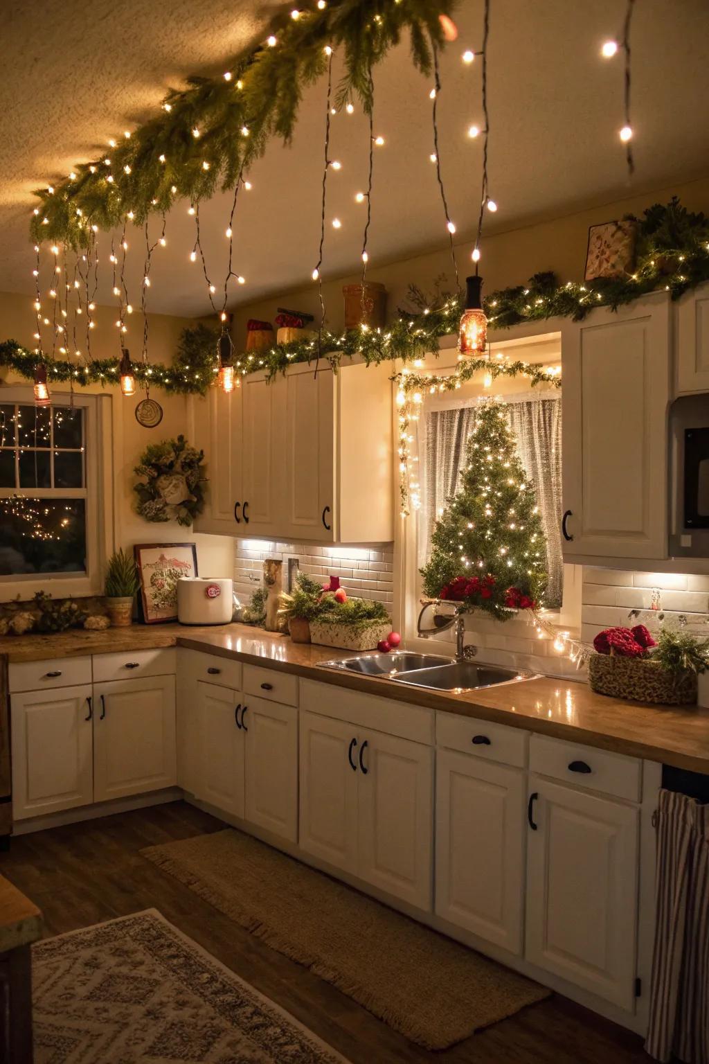 Radiant strands and festoons inject an enchanting radiance.