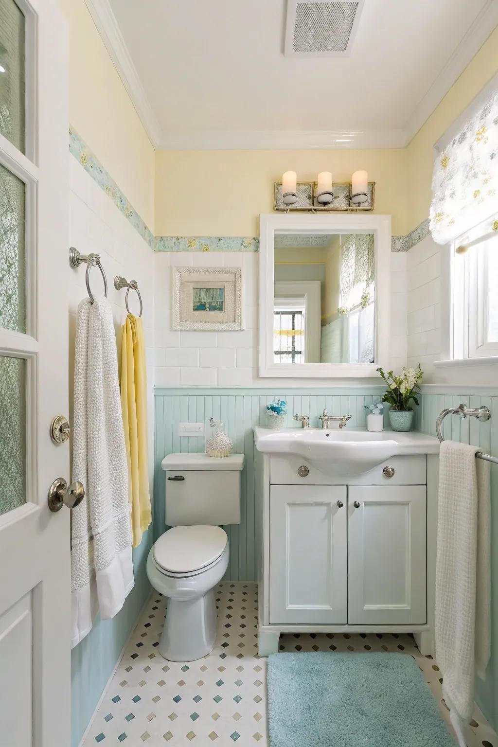 Light hues bring a refreshing feel to compact spaces.