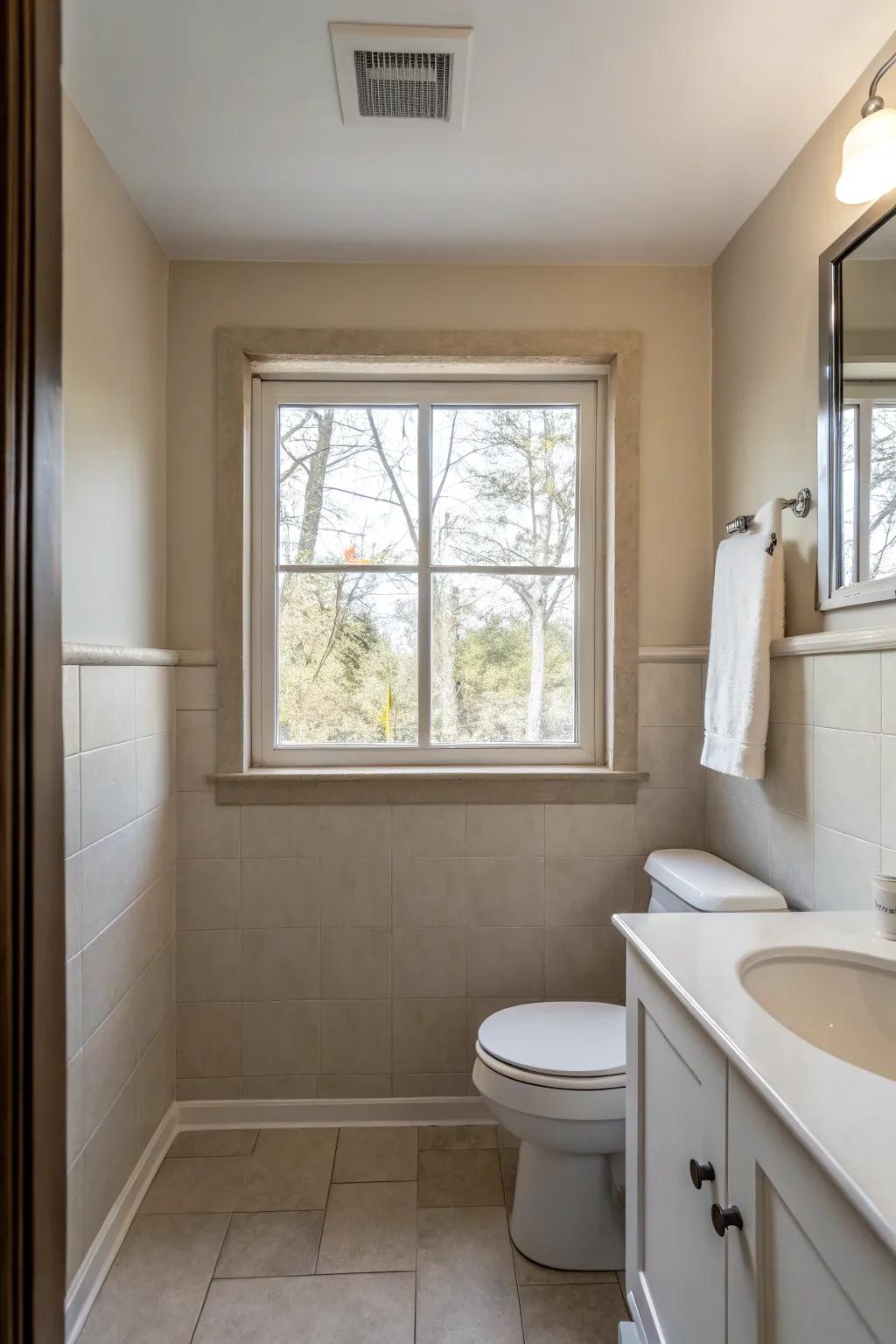 Simple design achieves a tidy, clutter-free look.