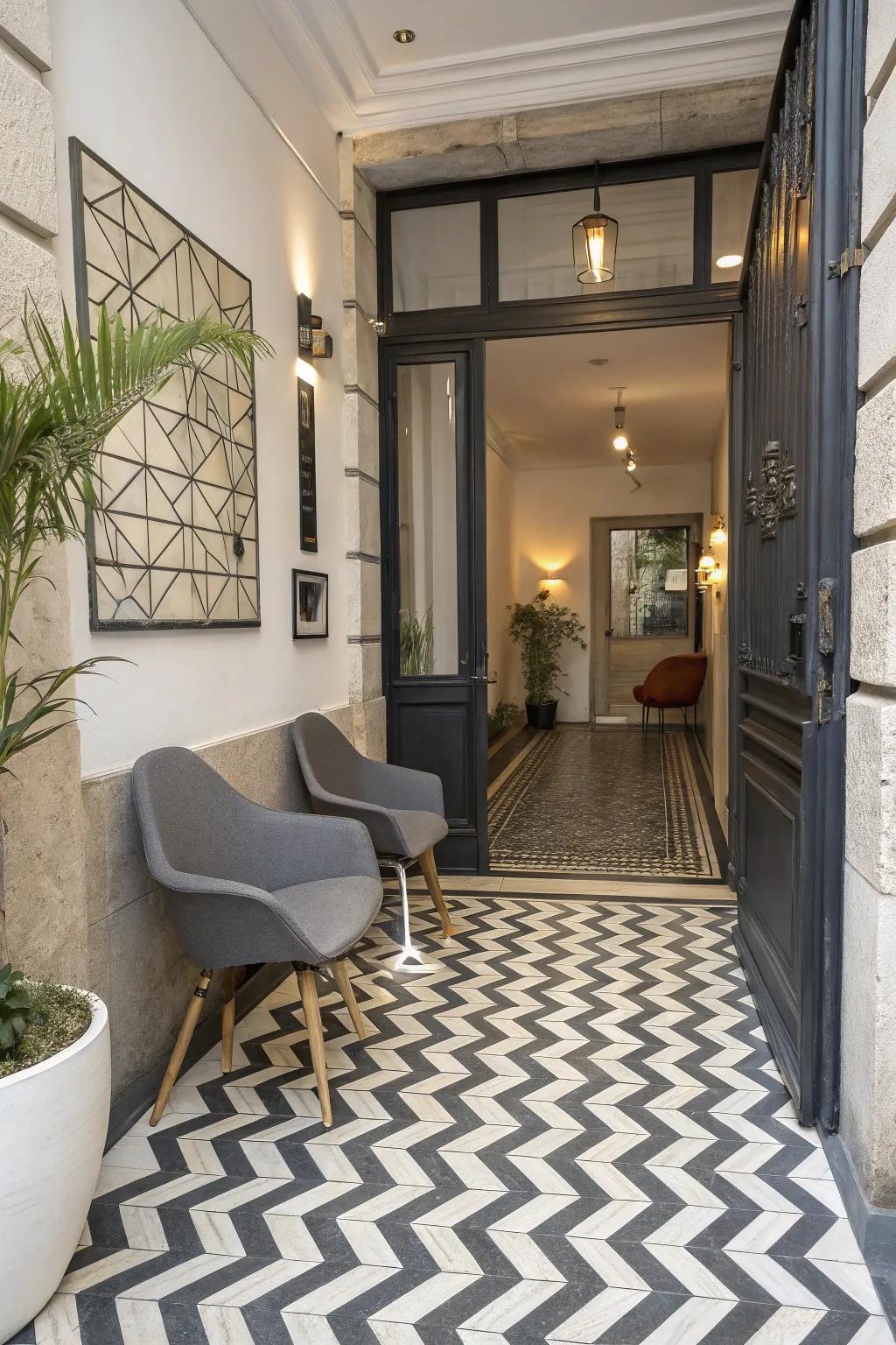 Lively Angled Pattern Coverings for Visual Intrigue