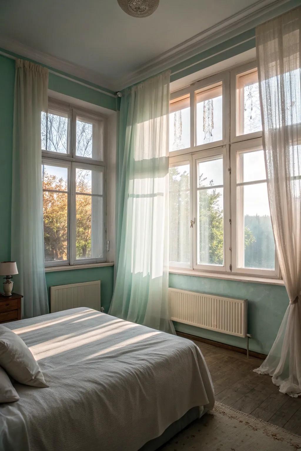 Natural light results in a space that feels open and airy.