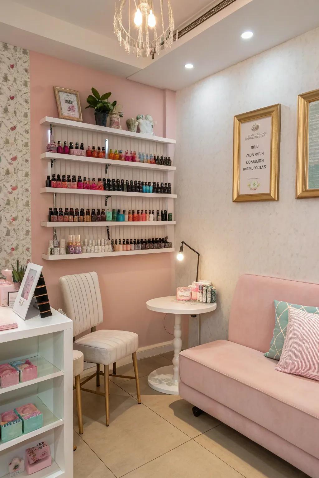 Pastel shades bring a feeling of spaciousness and tranquility.