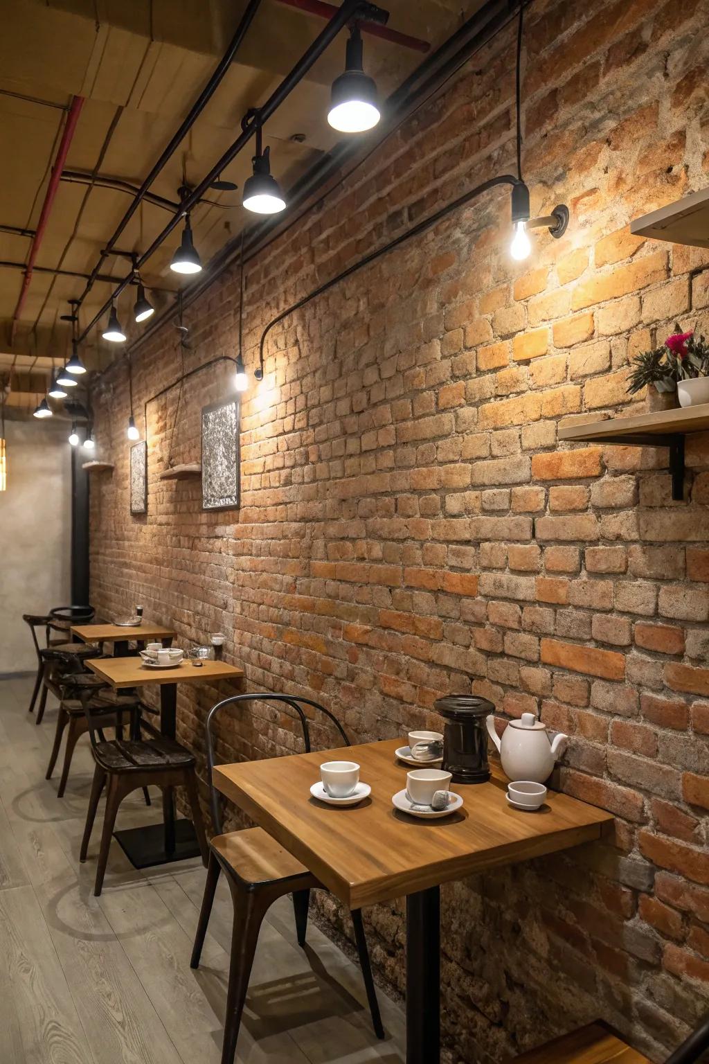 Raw meets industrial for a unique tea room style.