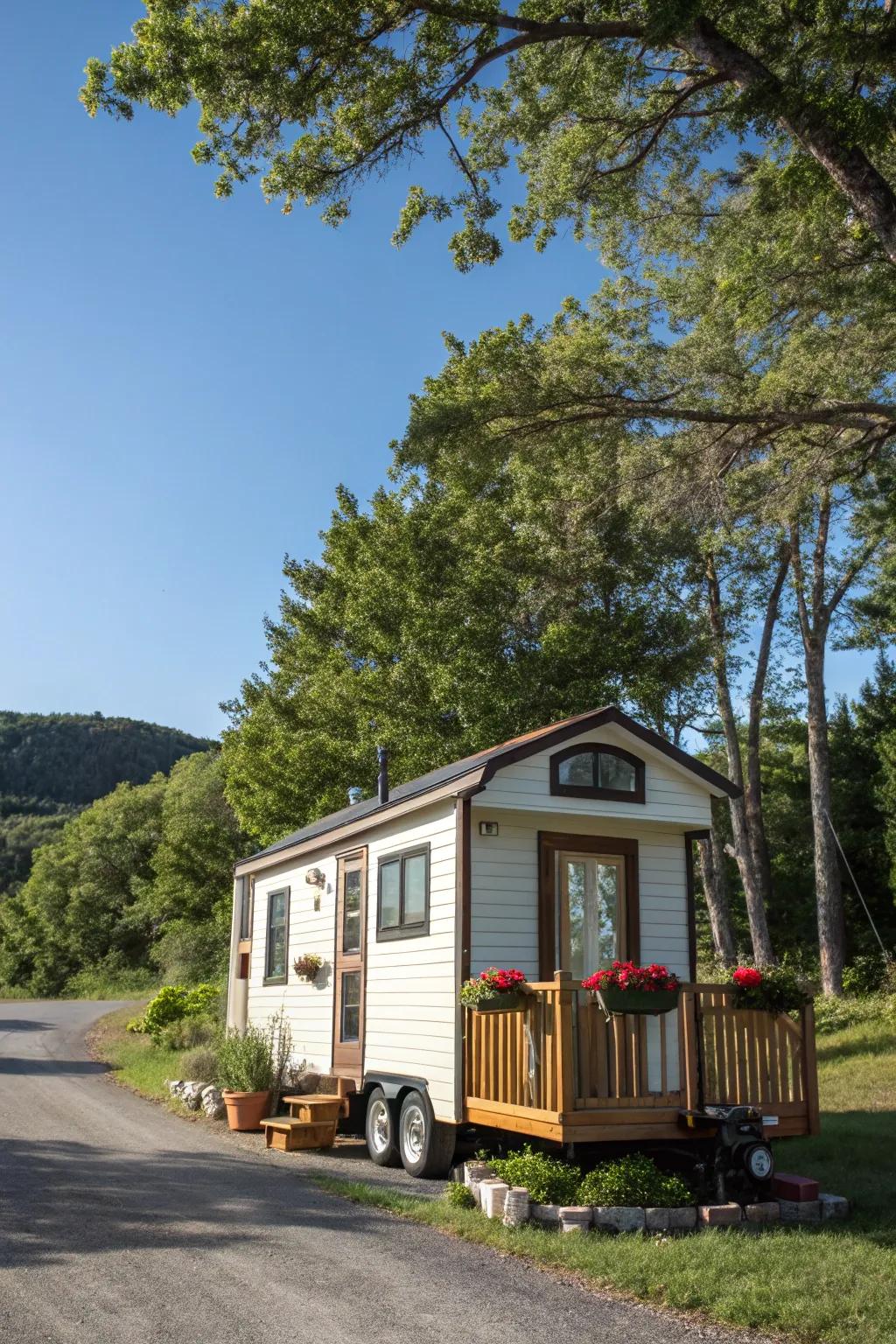 Small houses on wheels allow the freedom to travel without leaving home.