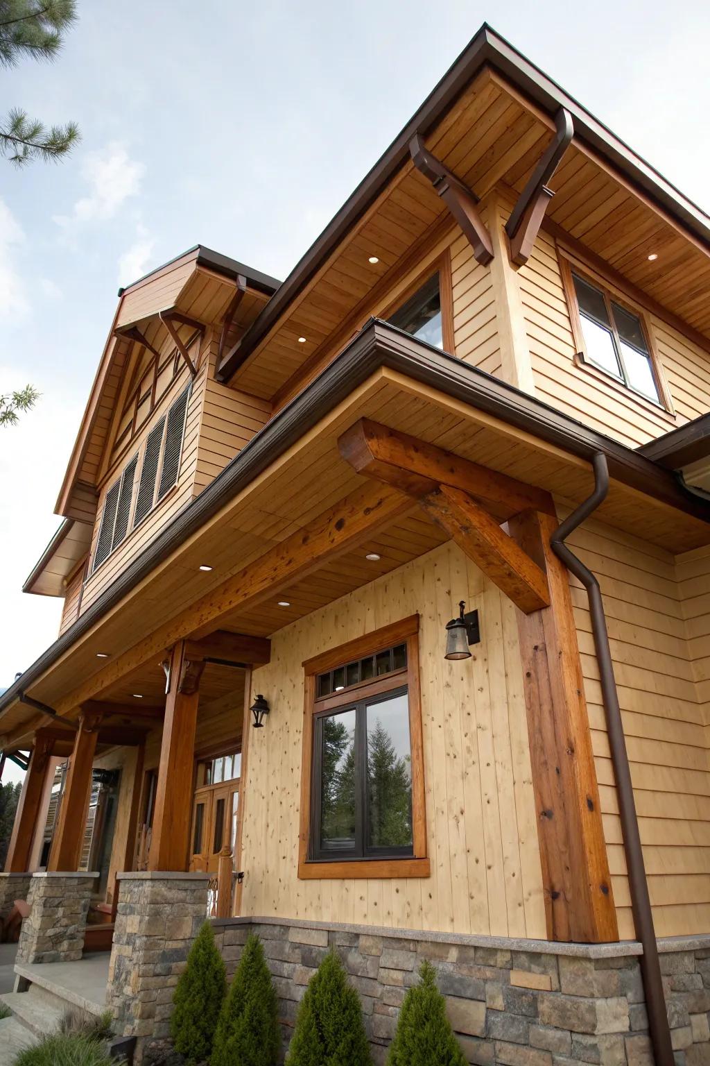 Raw timber soffit and fascia give off country charm and warmth.