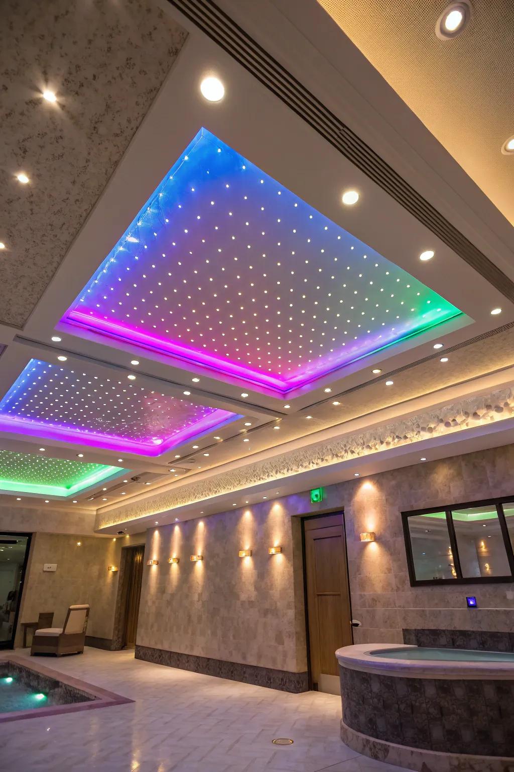 Establish the ambiance with lively hues.