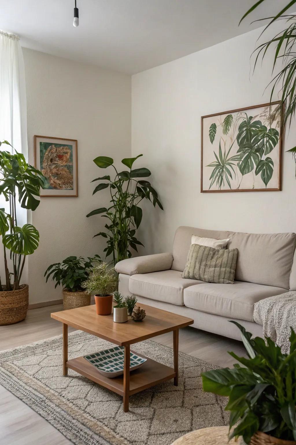 Simple decorative elements add charm without creating clutter.