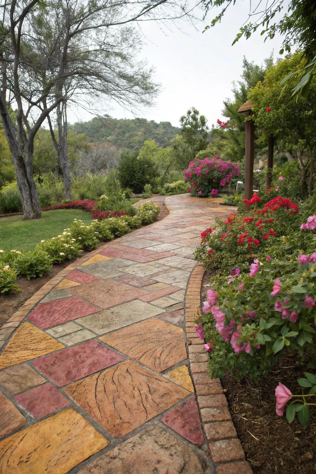 Add brightness to your path with a pop of color.