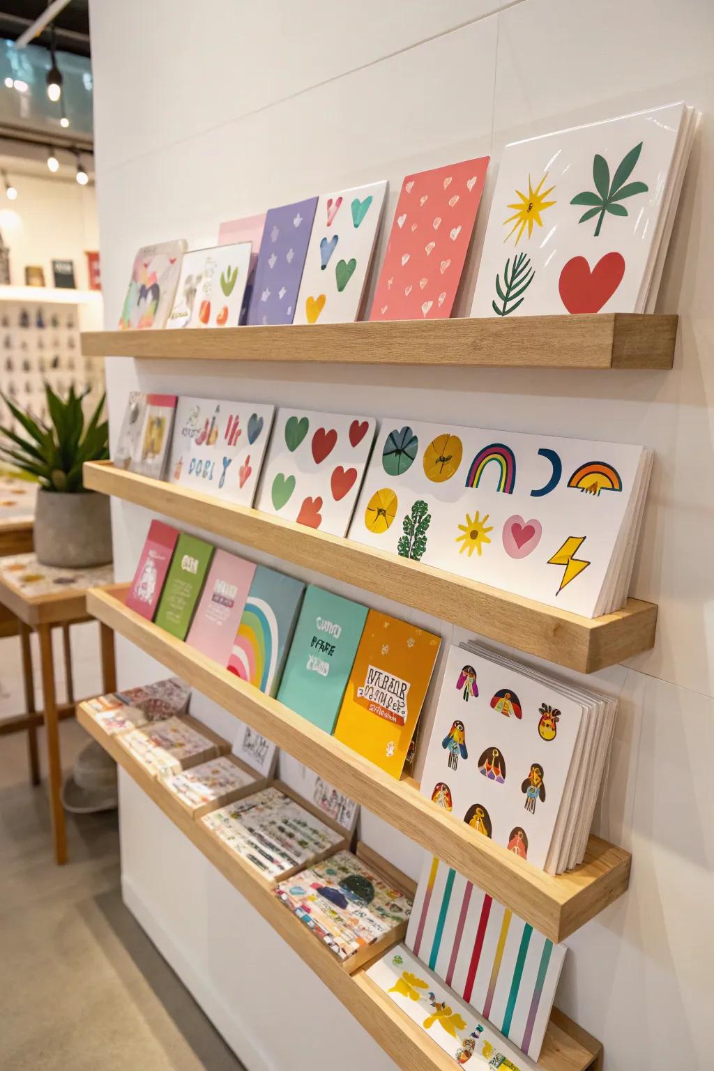 Lift your decal display with floating shelves.