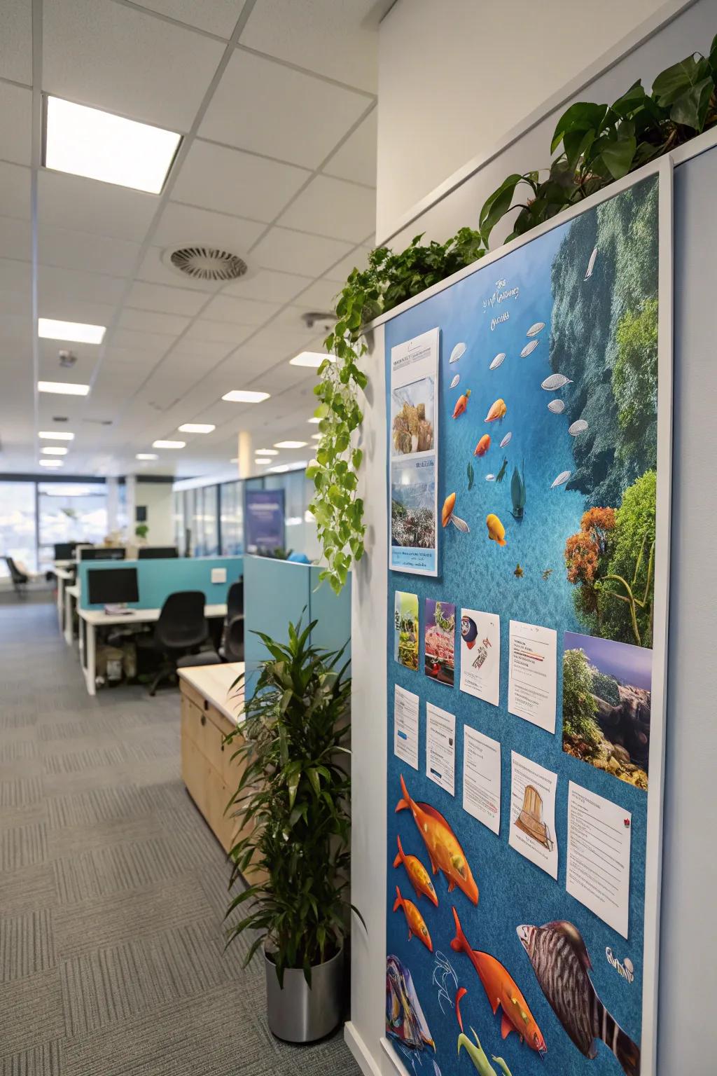 Immerse yourself in enjoyment with an interactive sea life board showcasing fish and marine themes.