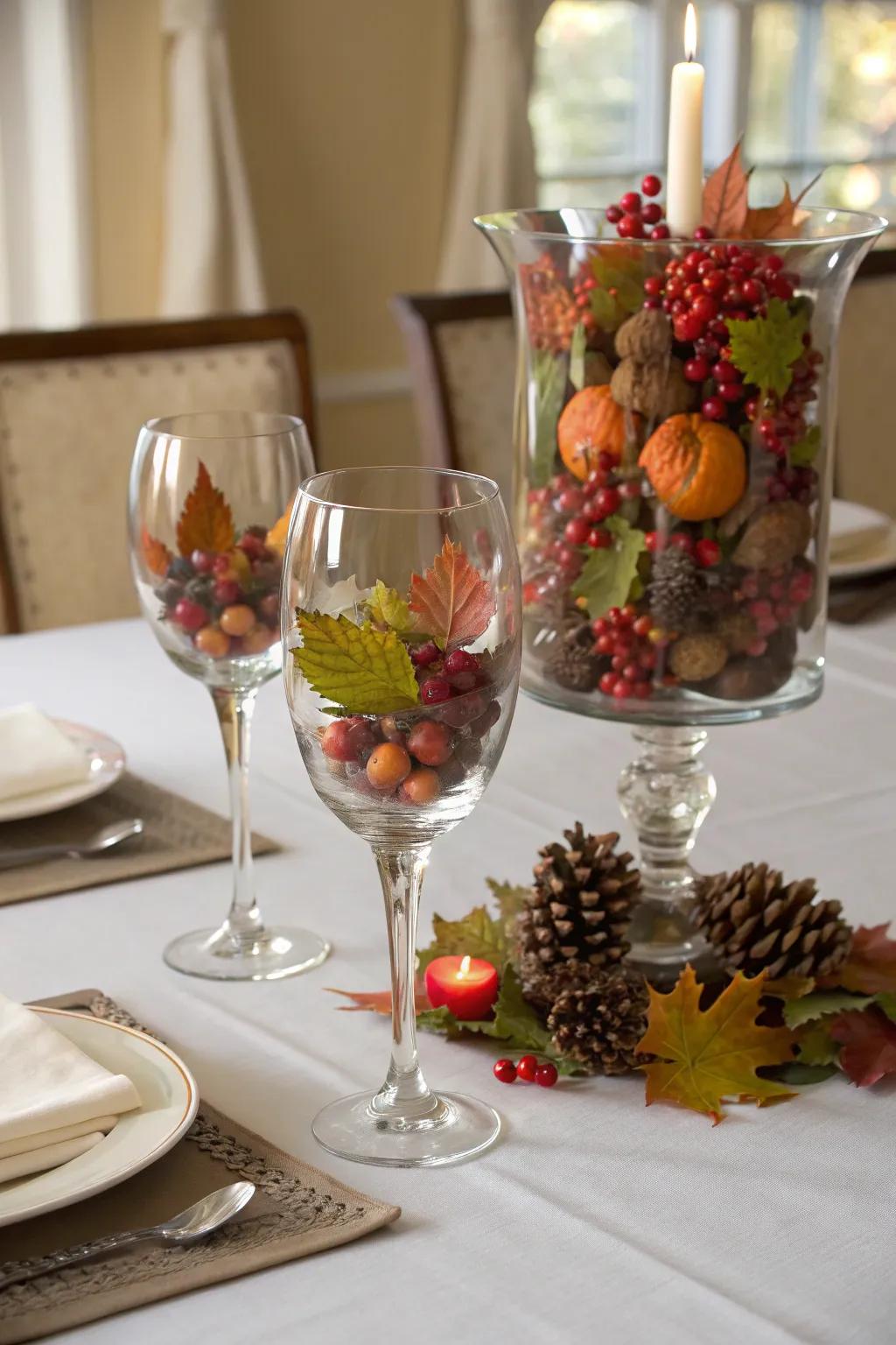 Glassware introduces a hint of elegance and refinement.