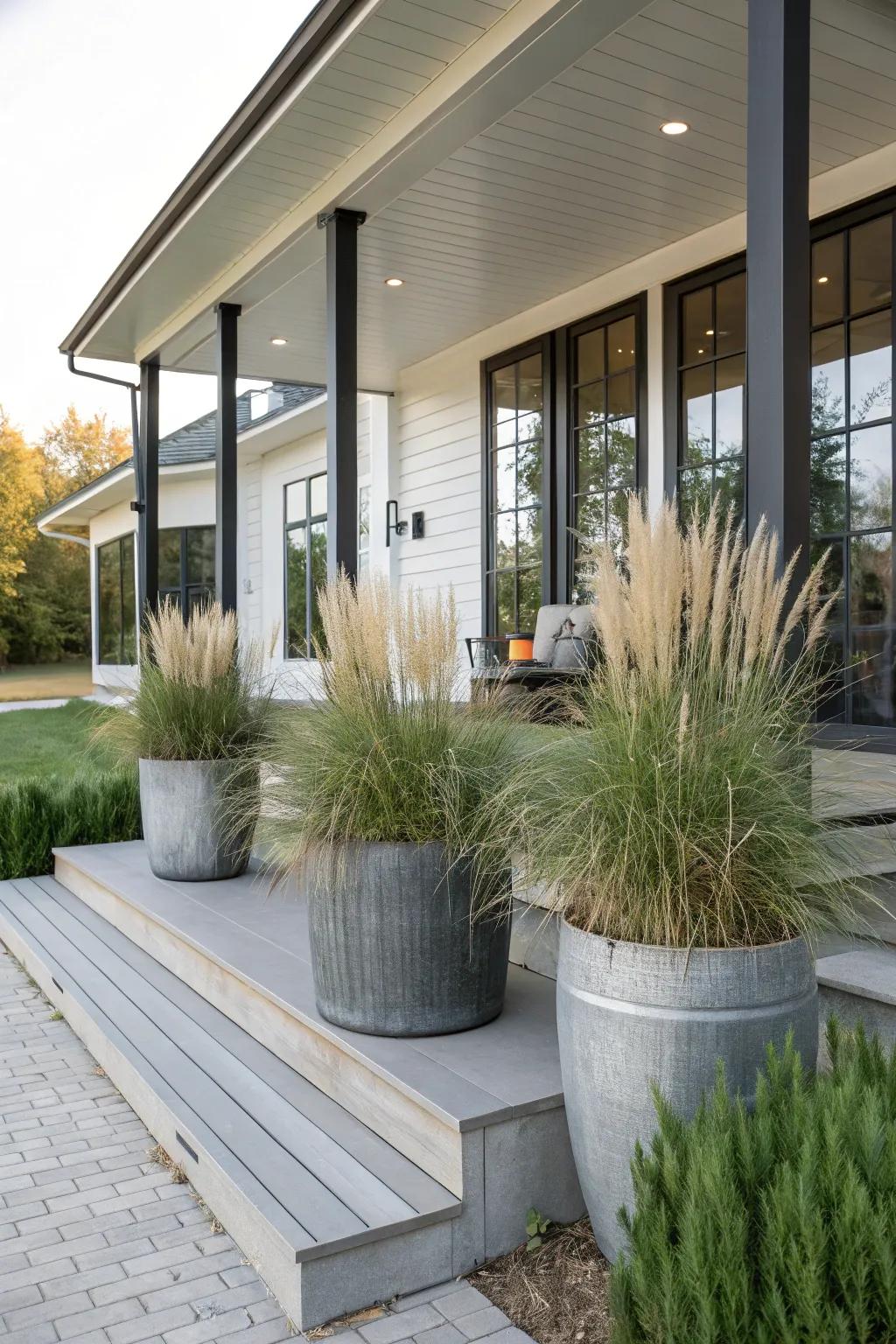 Make a stunning entrance with statement containers.