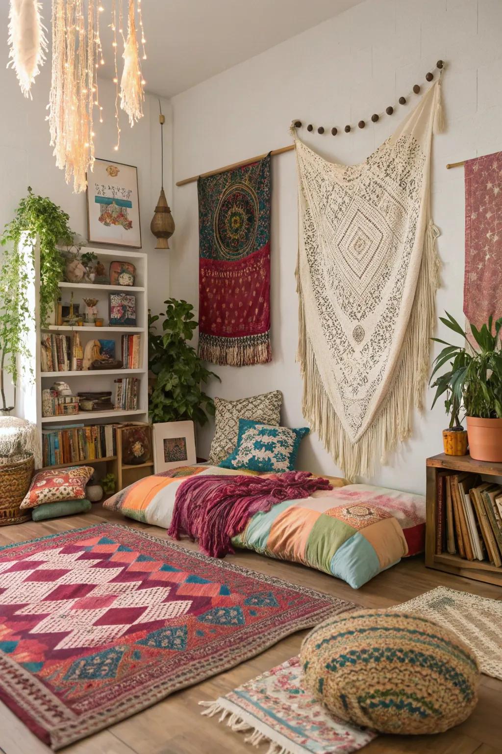 Bohemian concepts evoke an eclectic and snug sense.