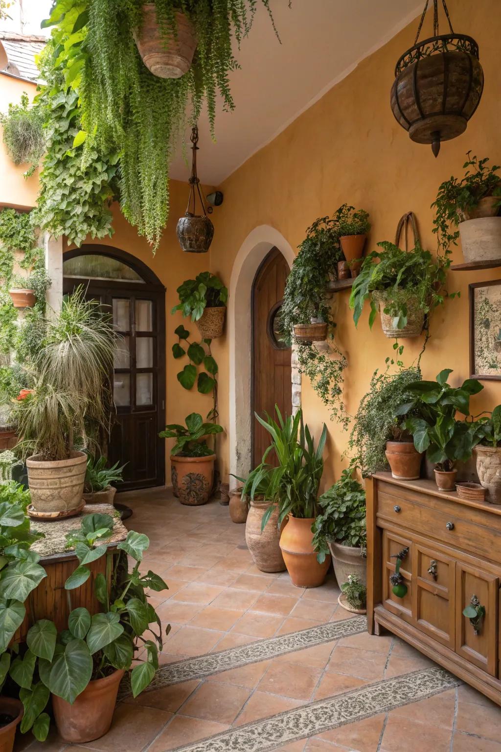 A nature-inspired design featuring calming, earthy tones.