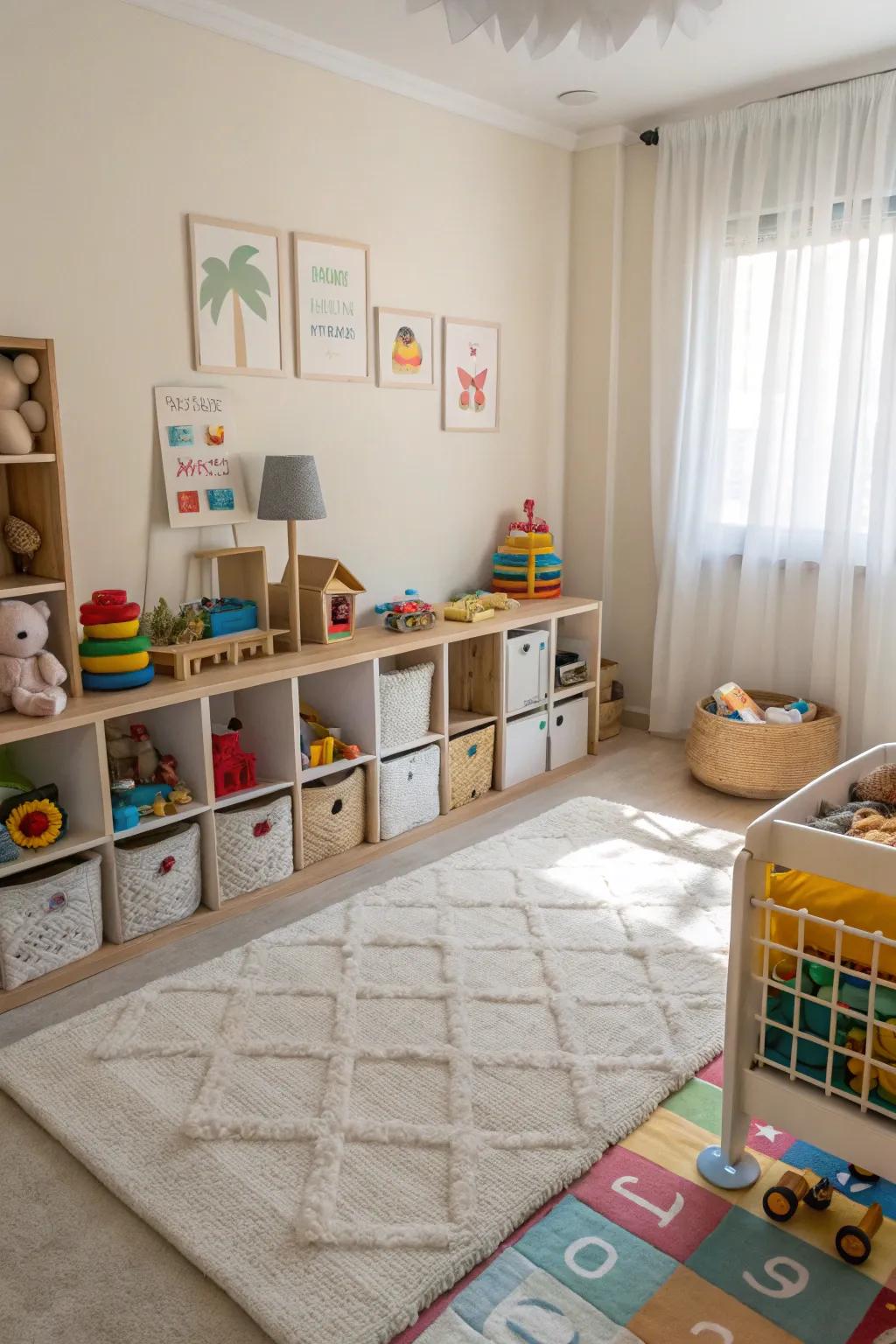 A dedicated recreation zone promotes creativity and enjoyment.