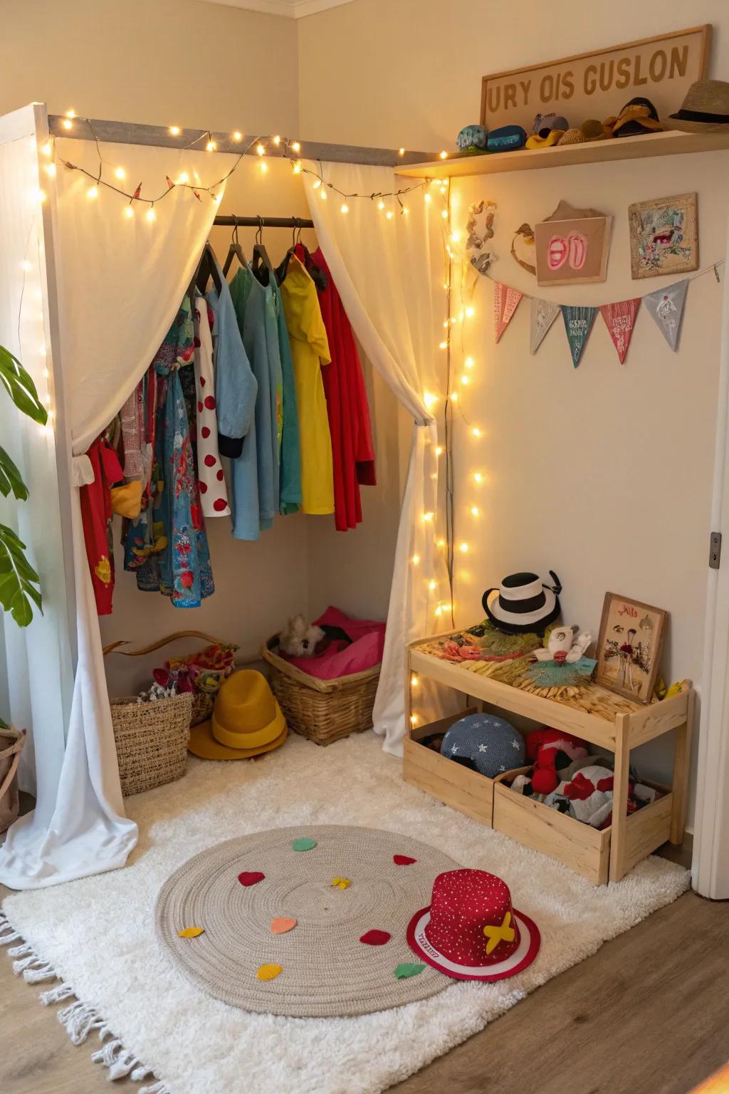 Unleash creativity with a themed play corner.